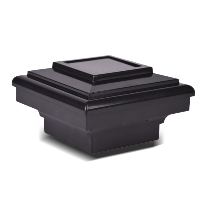 2211-F7 BL ブラック装飾ソーラー角柱ポストキャップライト 2211-F7 BL ブラック装飾ソーラー角柱ポストキャップライト