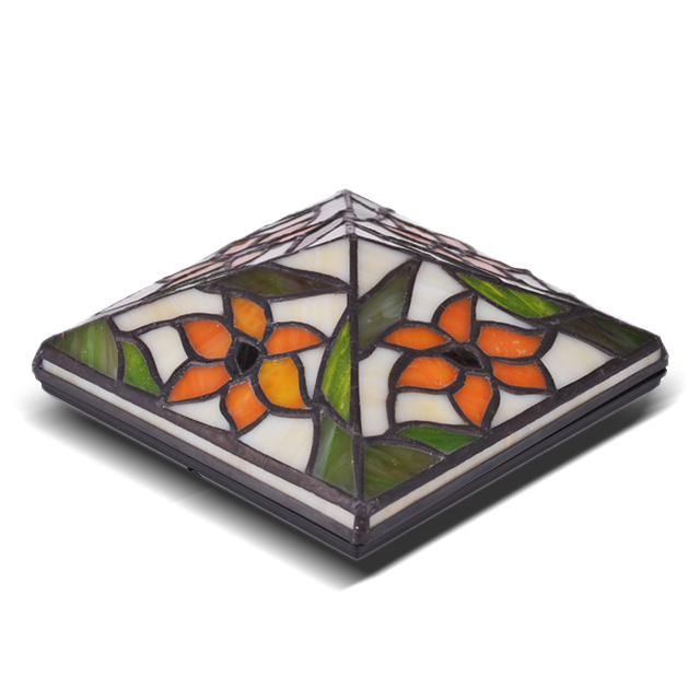 2211-TC1 ティファニー ガラスとプラスチックの防水ポスト キャップ 2211-TC1 ティファニー ガラスとプラスチックの防水ポスト キャップ