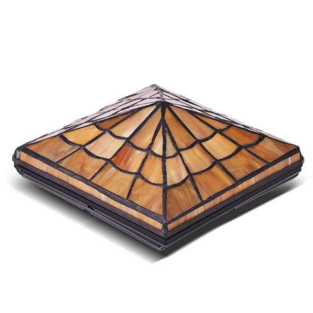 2211-TC6 クラシック ティファニー ステンド グラス ポスト キャップ 2211-TC6 クラシック ティファニー ステンド グラス ポスト キャップ