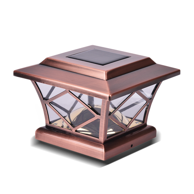 2211-F10 CO銅メッキ高輝度ダイヤモンドパターンポストキャップライト 2211-F10 CO銅メッキ高輝度ダイヤモンドパターンポストキャップライト